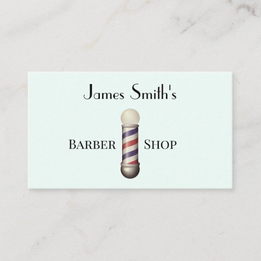 Carte de visite de salon de coiffure Simple White (Devant)