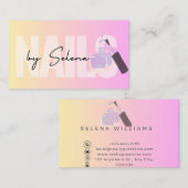 Carte de visite de salon de manucure à logo texte (Devant / Derrière)