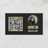 Carte de visite de salon de manucure Bold Green Ph (Dos)