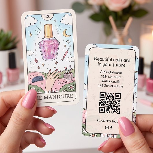 Carte de visite de salon de manucure Lilac Celesti