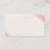 Carte de visite de salon de manucure Luxe Rose Pâl (Dos)