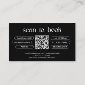 Carte de visite de salon de manucure moderne (Dos)