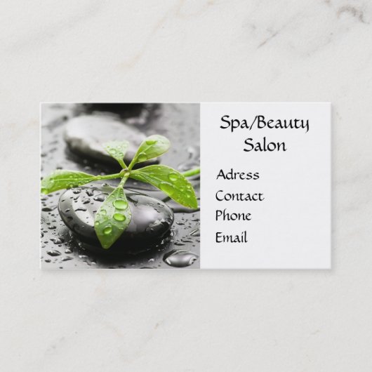 Carte de visite de salon de spa (Devant)
