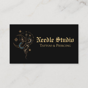 Carte de visite de salon de tatouage personnalisé