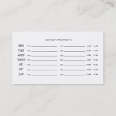 Carte de visite de salon de technicien de clou (Dos)