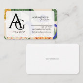 carte de visite de salon de thé (modifiable) (Devant / Derrière)