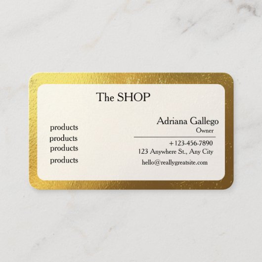 carte de visite de salon de thé (modifiable) (Devant)