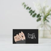 Carte de visite de salon d'ongles (Debout devant)