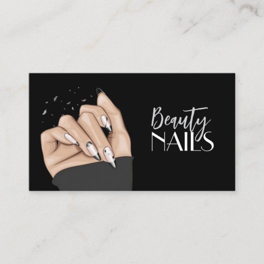 Carte de visite de salon d'ongles (Devant)