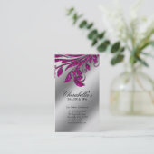 Carte de visite de salon Elegant rose Parties scin (Debout devant)