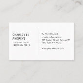 Carte de visite de salon moderne (Dos)