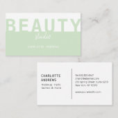 Carte de visite de salon moderne (Devant / Derrière)