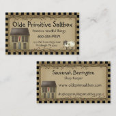 Carte de visite de Saltbox primitif Whimsical (Devant / Derrière)