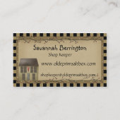 Carte de visite de Saltbox primitif Whimsical (Dos)