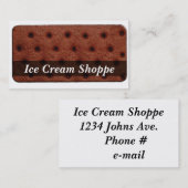 Carte de visite de sandwich à crème glacée (Devant / Derrière)