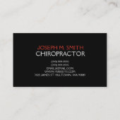 Carte de visite de santé chiropraticien (Dos)