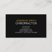 Carte de visite de santé chiropraticien (Dos)