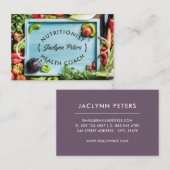 Carte de visite de santé des légumes frais | Plate (Devant / Derrière)