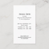 Carte de visite de Sassy Walks Classy Care Service (Dos)
