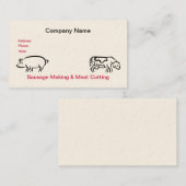 Carte de visite de saucisse et de viande (Devant / Derrière)