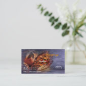 Carte de visite de saucisse fumé (Debout devant)