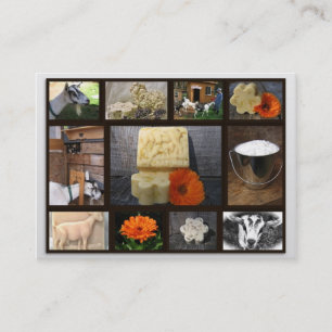 Carte de visite de savon de chèvre de demi-lune