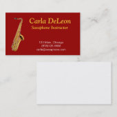 Carte de visite de Saxaphone (Devant / Derrière)