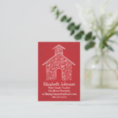 Carte de visite de Schoolhouse Teachers ROUGE (Debout devant)