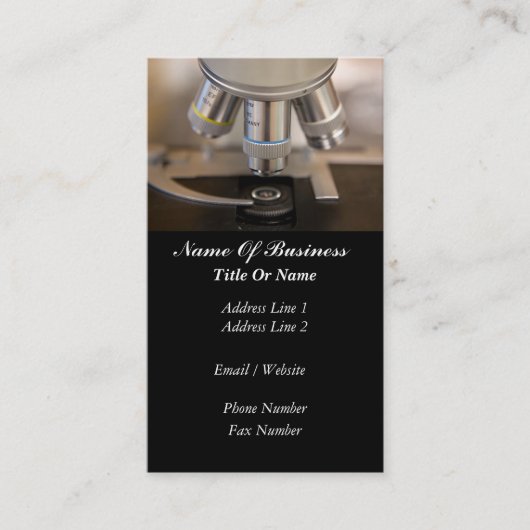 Carte de visite de scientifique (Devant)