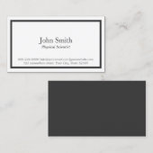 Carte de visite de scientifique physique à la fron (Devant / Derrière)