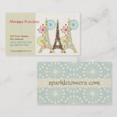 Carte de visite de scintillement de Paris (Devant / Derrière)