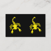 Carte de visite de scorpion jaune (Dos)