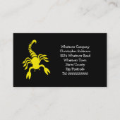 Carte de visite de scorpion jaune (Devant)