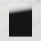 Carte de visite de script classique Black Grey ten (Dos)