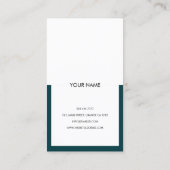 Carte de visite de script d'Bonjour professionnel (Dos)
