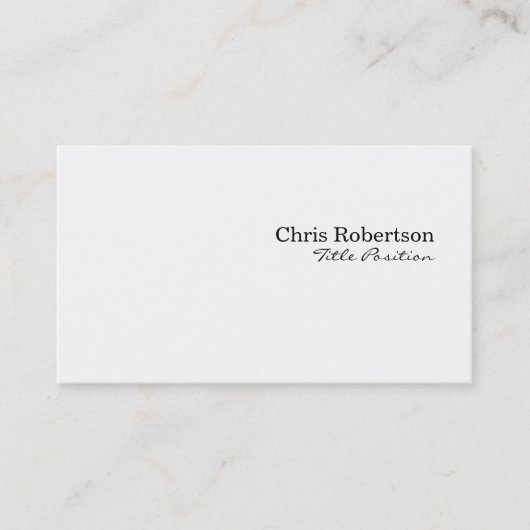 Carte de visite de script de charme noir blanc (Devant)