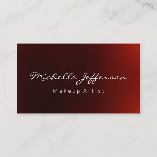 Carte de visite de script de maquillage couleur ro (Devant)