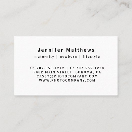 Carte de visite de script de signature d'or noir (Dos)