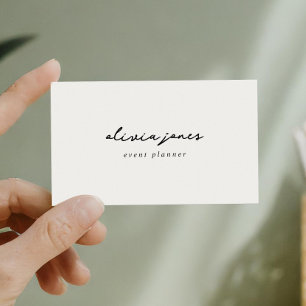 Carte de visite de script de signature minimaliste