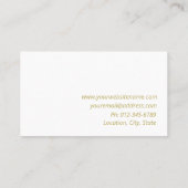 Carte de visite de script de signature simple et m (Dos)