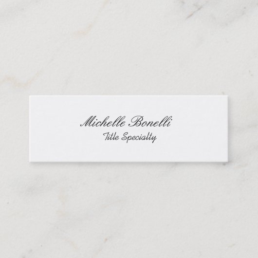 Carte de visite de script élégant et élégant (Devant)