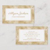 Carte de visite de script holographique or (Devant / Derrière)