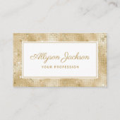 Carte de visite de script holographique or (Devant)