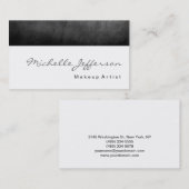 Carte de visite de script Motif gris tableau noir (Devant / Derrière)