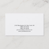 Carte de visite de script Motif gris tableau noir (Dos)