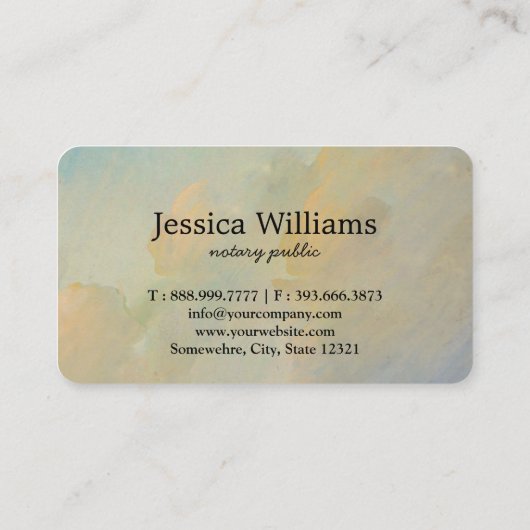 Carte de visite de script simple et élégant pour l (Dos)