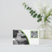 Carte de visite de sculpteur vert moderne (Debout devant)