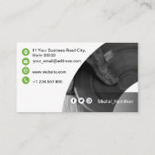 Carte de visite de sculpteur vert moderne (Dos)