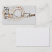 Carte de visite de sculpture en verre soufflé (Devant / Derrière)