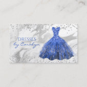 Carte de visite de Seamstress Blue Glittery (Devant)
